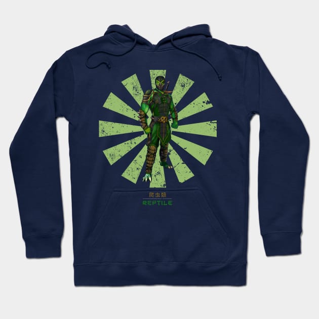 Reptile Retro Japanese Mortal Kombat Hoodie by Nova5